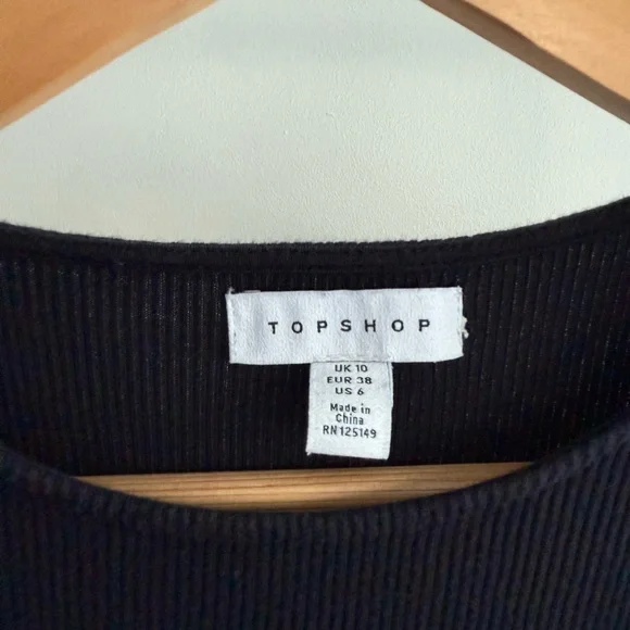 Topshop Ribbed Tee Dress - Picture 5 of 11